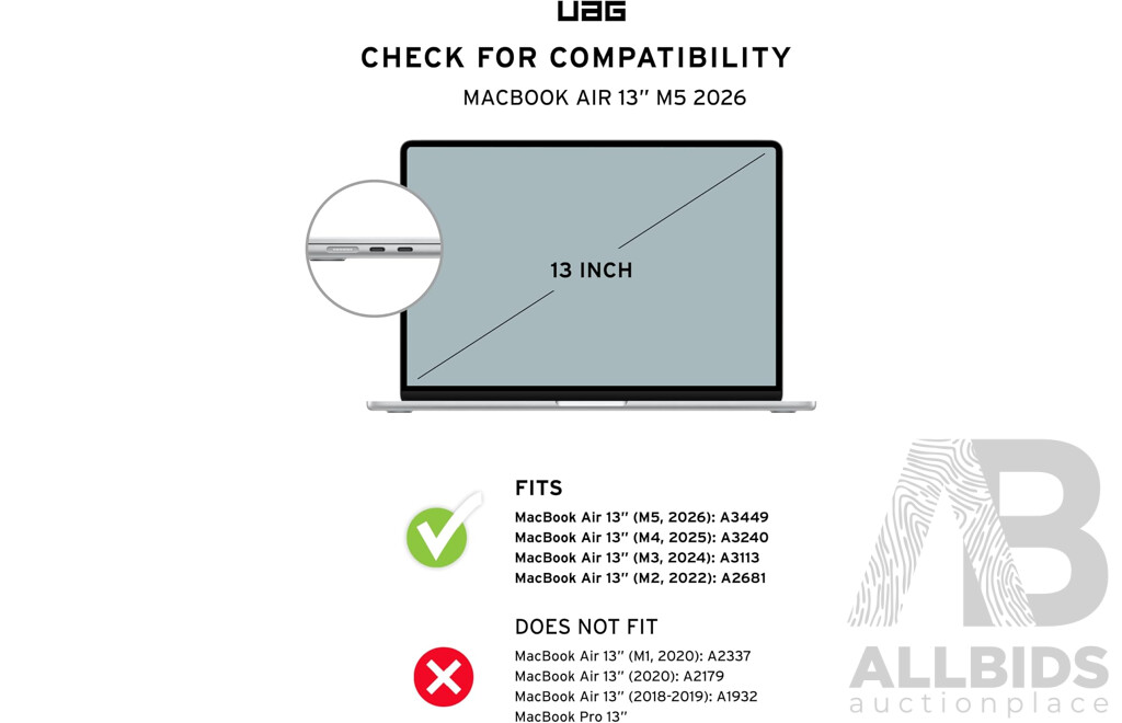 UAG 1340071143403 Plyo Case for MacBook Air 13 Inch (M2-2022)