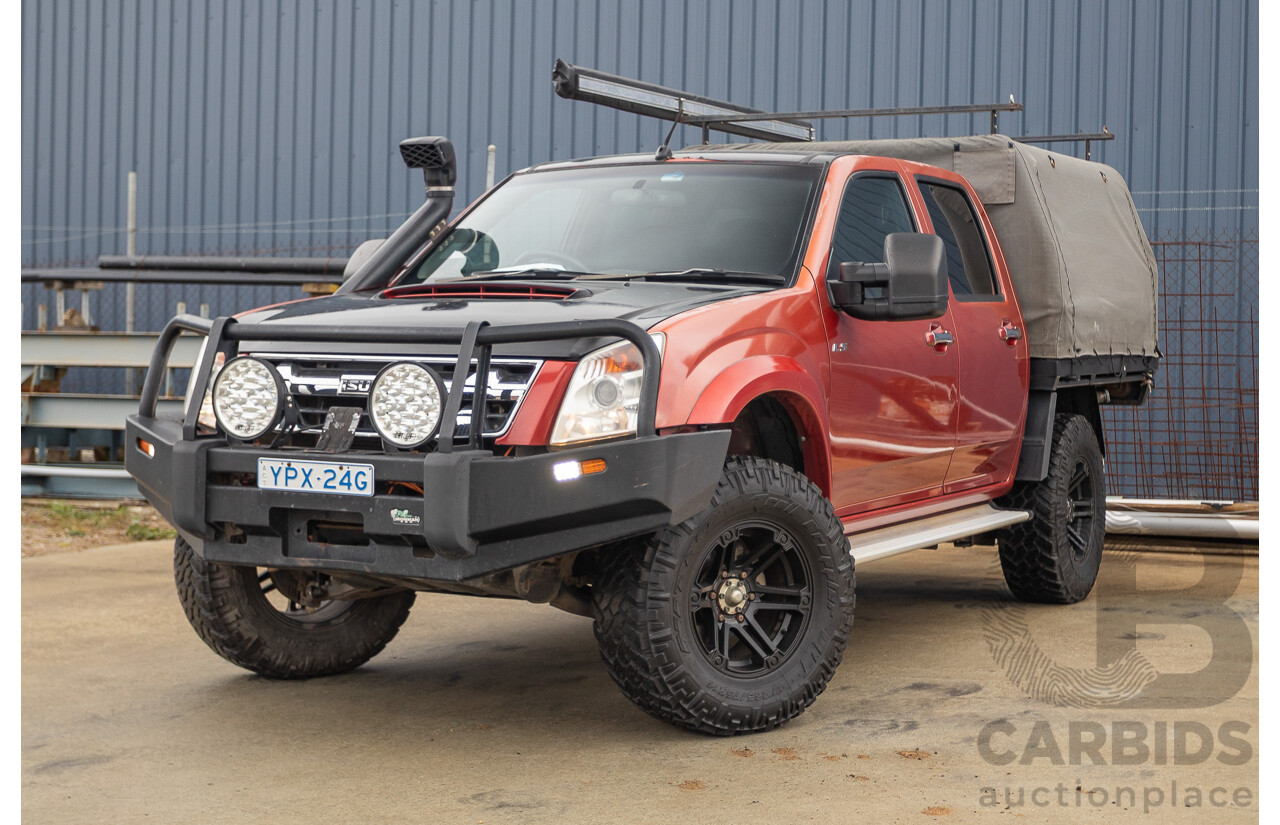 06/2010 Isuzu D-Max LS-U (4x4) TF MY10 Crew Cab Utility Red Turbo Diesel 3.0L