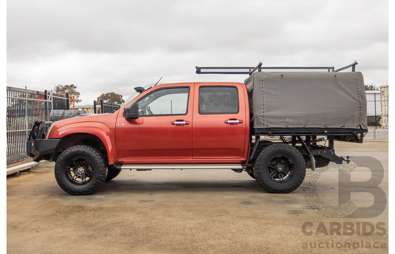 06/2010 Isuzu D-Max LS-U (4x4) TF MY10 Crew Cab Utility Red Turbo Diesel 3.0L