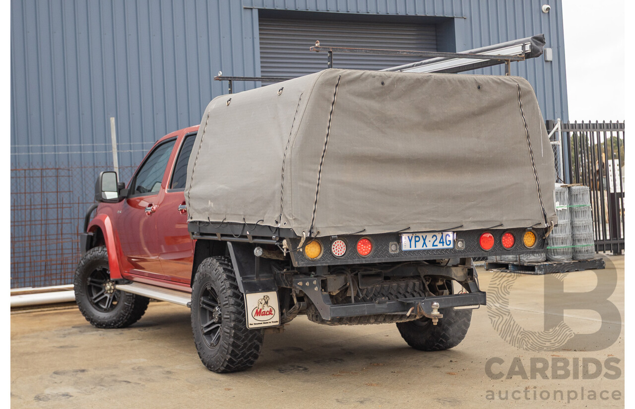 06/2010 Isuzu D-Max LS-U (4x4) TF MY10 Crew Cab Utility Red Turbo Diesel 3.0L