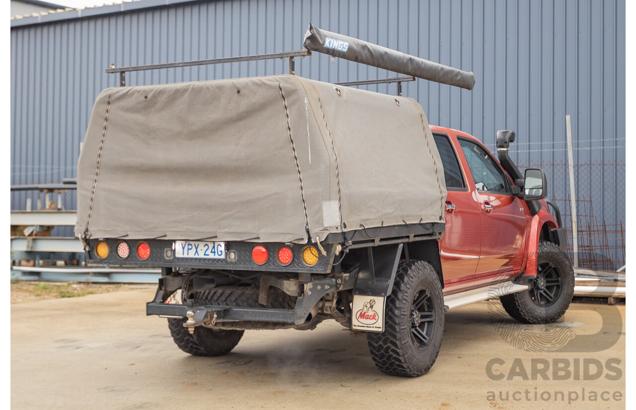 06/2010 Isuzu D-Max LS-U (4x4) TF MY10 Crew Cab Utility Red Turbo Diesel 3.0L