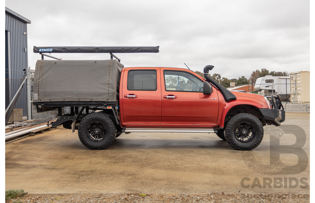 06/2010 Isuzu D-Max LS-U (4x4) TF MY10 Crew Cab Utility Red Turbo Diesel 3.0L