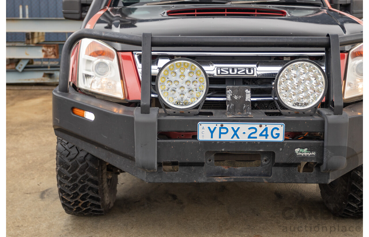 06/2010 Isuzu D-Max LS-U (4x4) TF MY10 Crew Cab Utility Red Turbo Diesel 3.0L