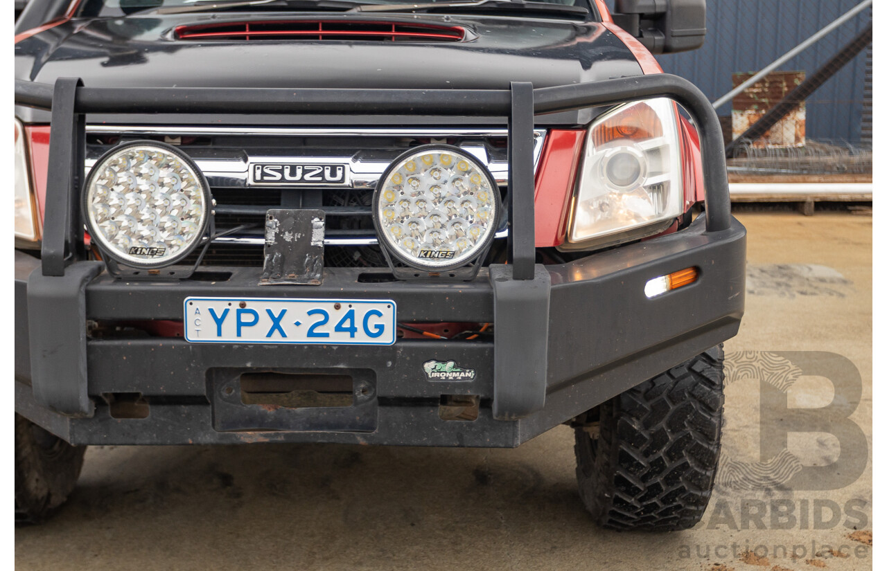 06/2010 Isuzu D-Max LS-U (4x4) TF MY10 Crew Cab Utility Red Turbo Diesel 3.0L