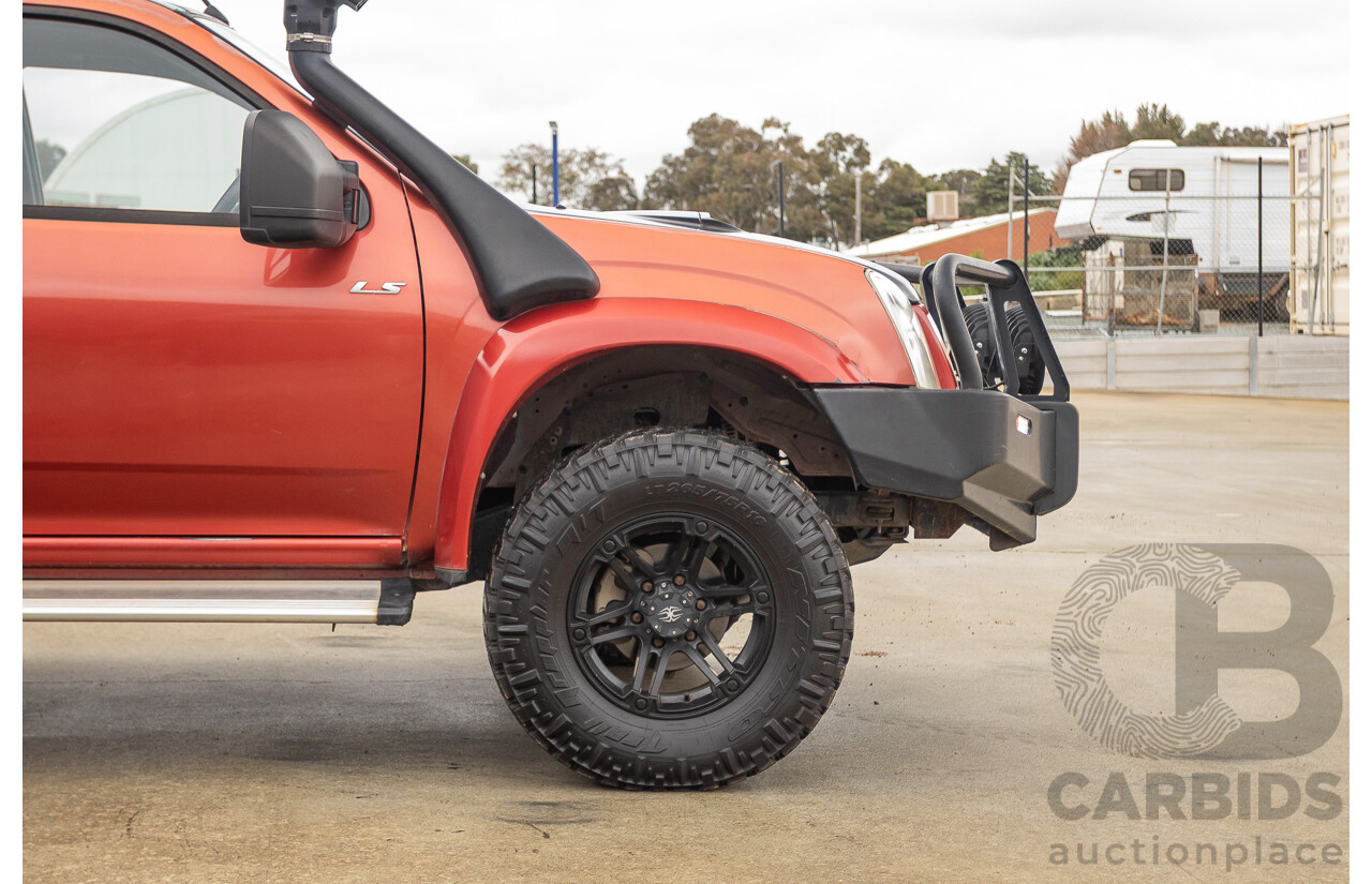 06/2010 Isuzu D-Max LS-U (4x4) TF MY10 Crew Cab Utility Red Turbo Diesel 3.0L