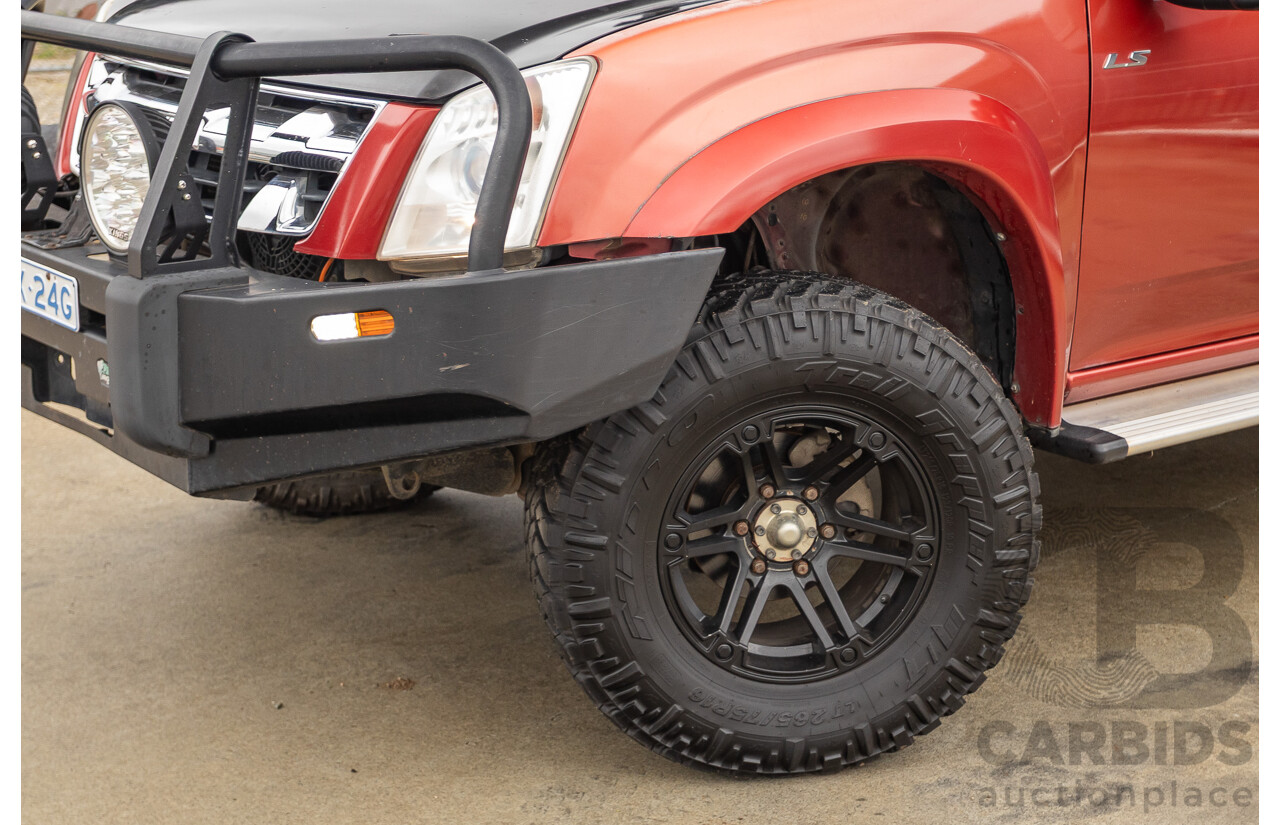 06/2010 Isuzu D-Max LS-U (4x4) TF MY10 Crew Cab Utility Red Turbo Diesel 3.0L