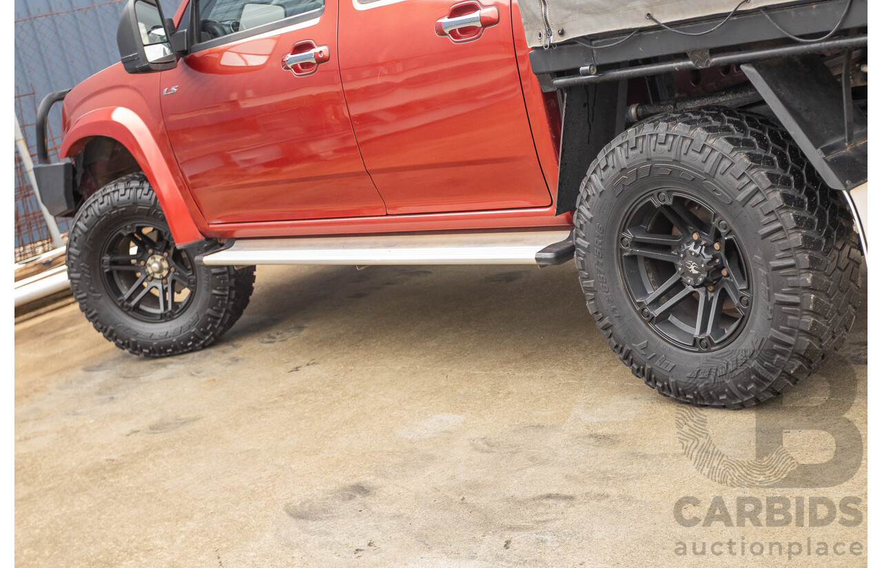 06/2010 Isuzu D-Max LS-U (4x4) TF MY10 Crew Cab Utility Red Turbo Diesel 3.0L