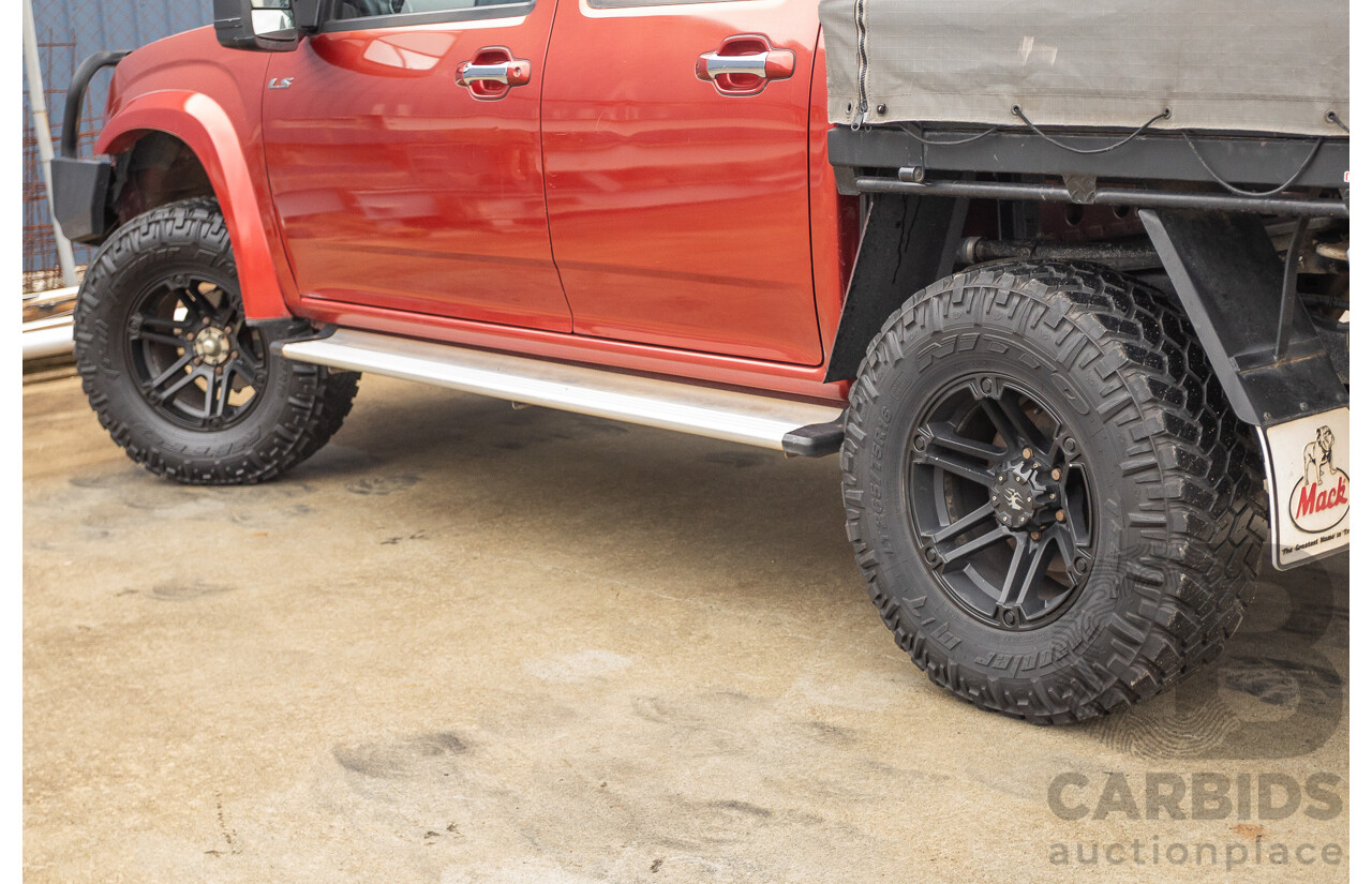 06/2010 Isuzu D-Max LS-U (4x4) TF MY10 Crew Cab Utility Red Turbo Diesel 3.0L