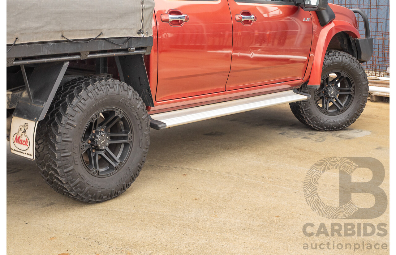 06/2010 Isuzu D-Max LS-U (4x4) TF MY10 Crew Cab Utility Red Turbo Diesel 3.0L