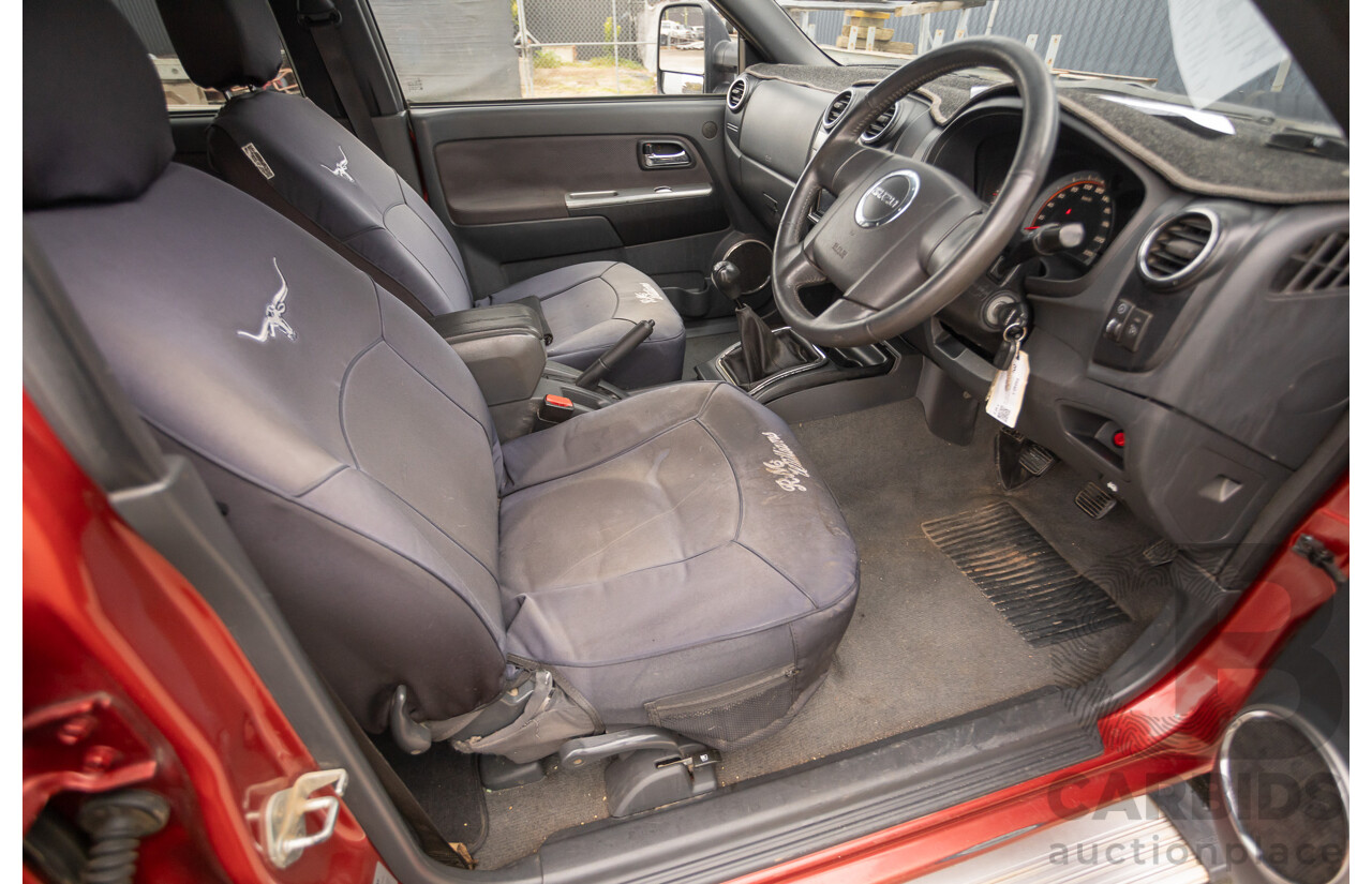 06/2010 Isuzu D-Max LS-U (4x4) TF MY10 Crew Cab Utility Red Turbo Diesel 3.0L