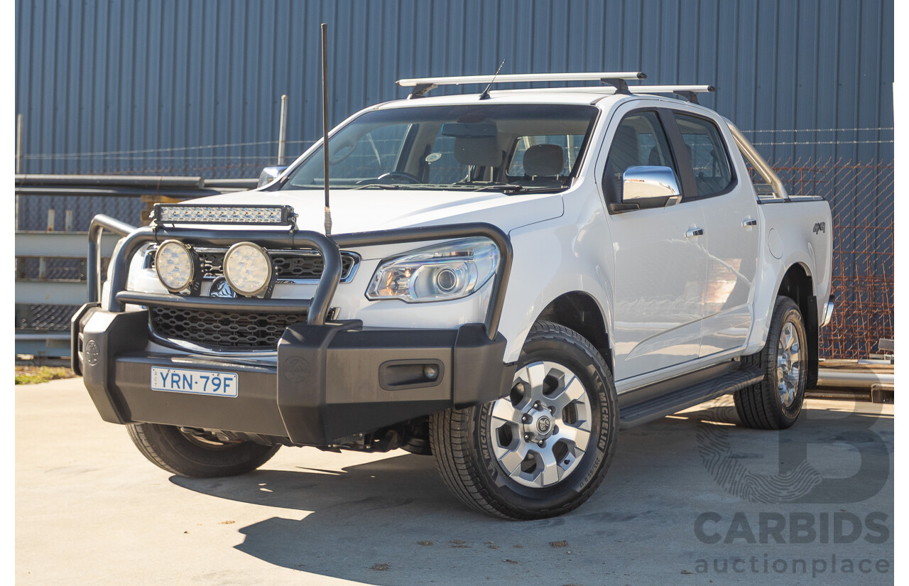 12/2014 Holden Colorado LTZ (4x4) RG MY15 Crew Cab P/Up Summit White Turbo Diesel 2.8L