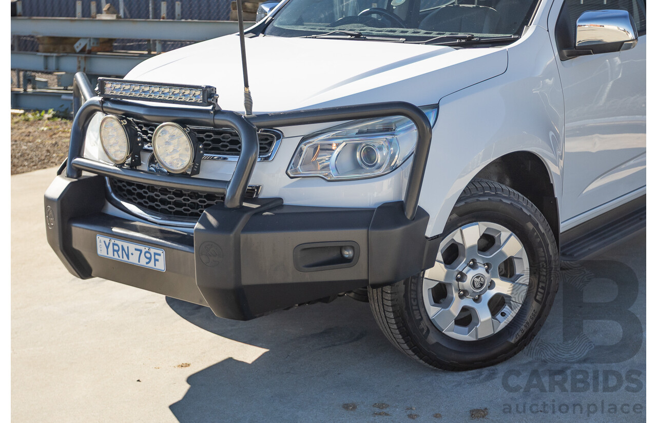 12/2014 Holden Colorado LTZ (4x4) RG MY15 Crew Cab P/Up Summit White Turbo Diesel 2.8L