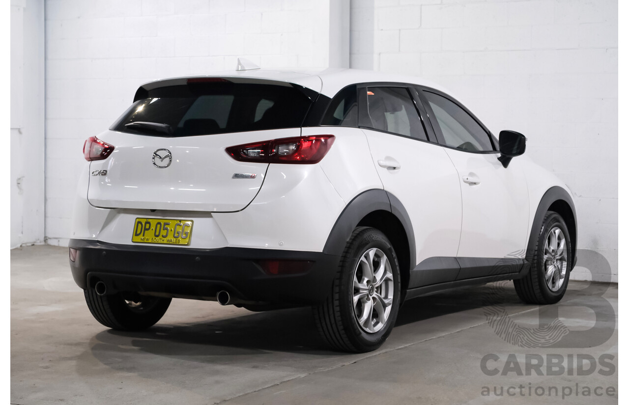 05/2019 Mazda CX-3 Maxx Sport (FWD) DK MY19 4d Wagon White Turbo Diesel 1.8L