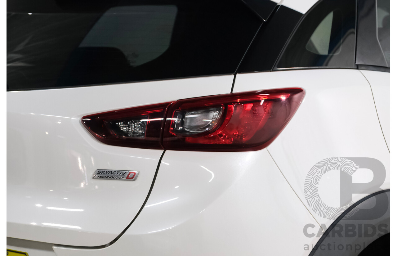 05/2019 Mazda CX-3 Maxx Sport (FWD) DK MY19 4d Wagon White Turbo Diesel 1.8L