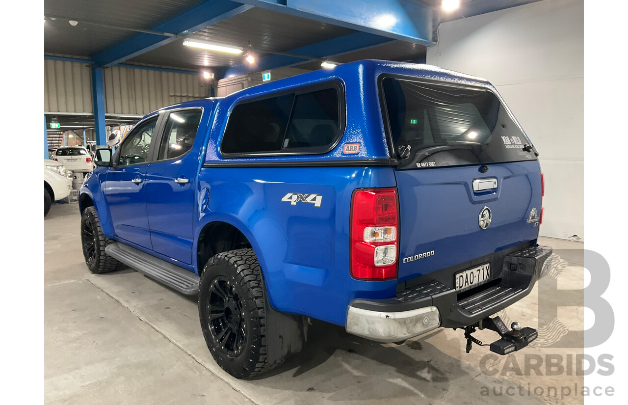 08/2015 Holden Colorado LTZ (4x4) RG MY16 Crew Cab P/Up Blue Turbo Diesel 2.8L