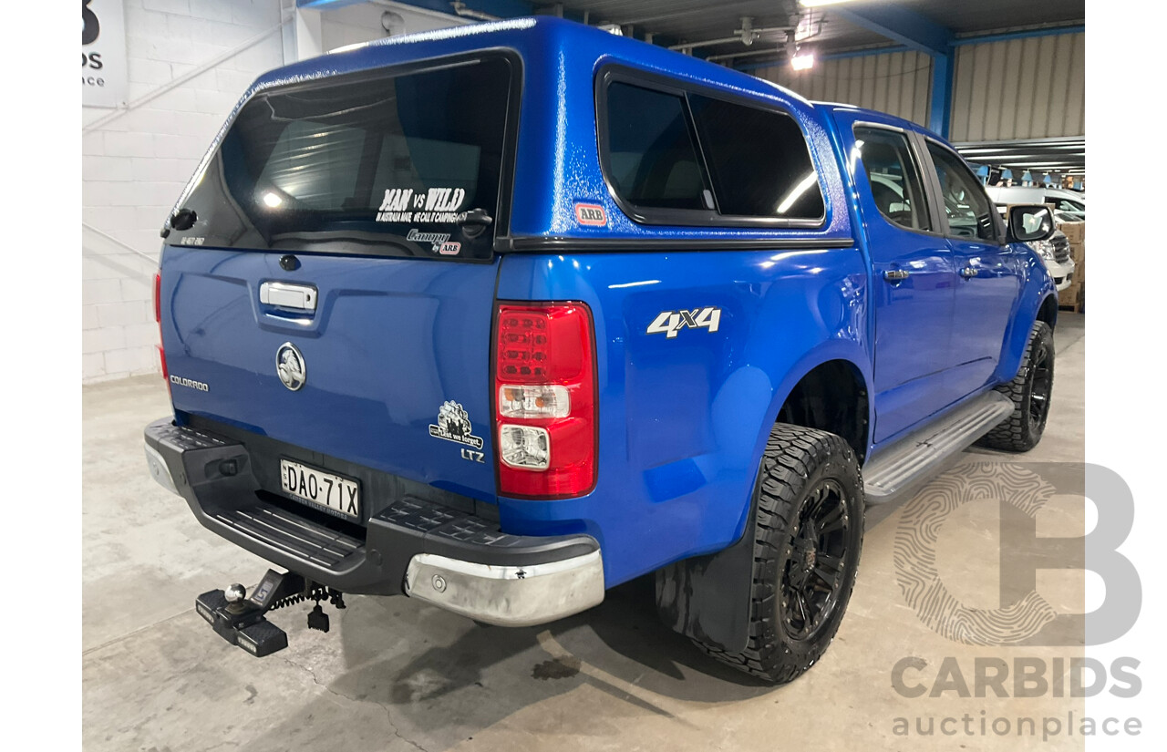 08/2015 Holden Colorado LTZ (4x4) RG MY16 Crew Cab P/Up Blue Turbo Diesel 2.8L