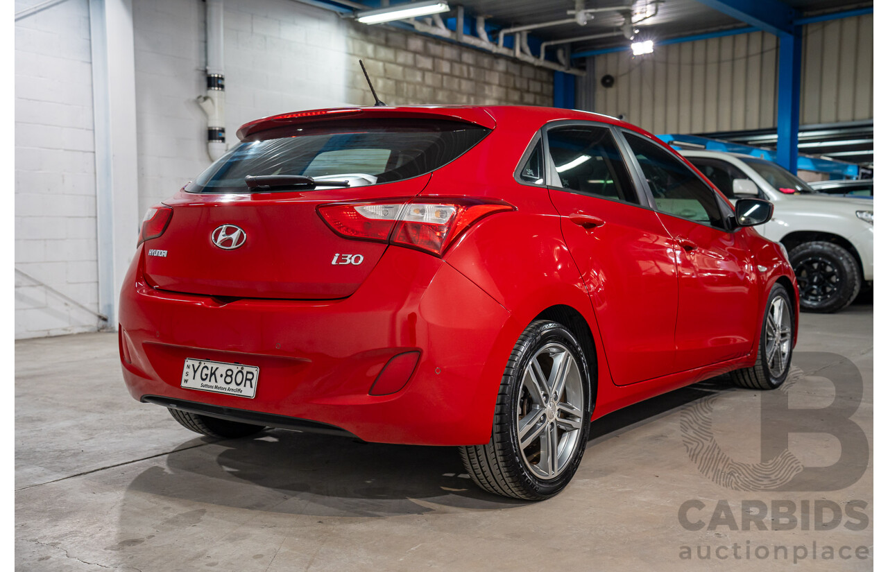 04/2013 Hyundai I30 Active GD 5d Hatchback Red 1.8L