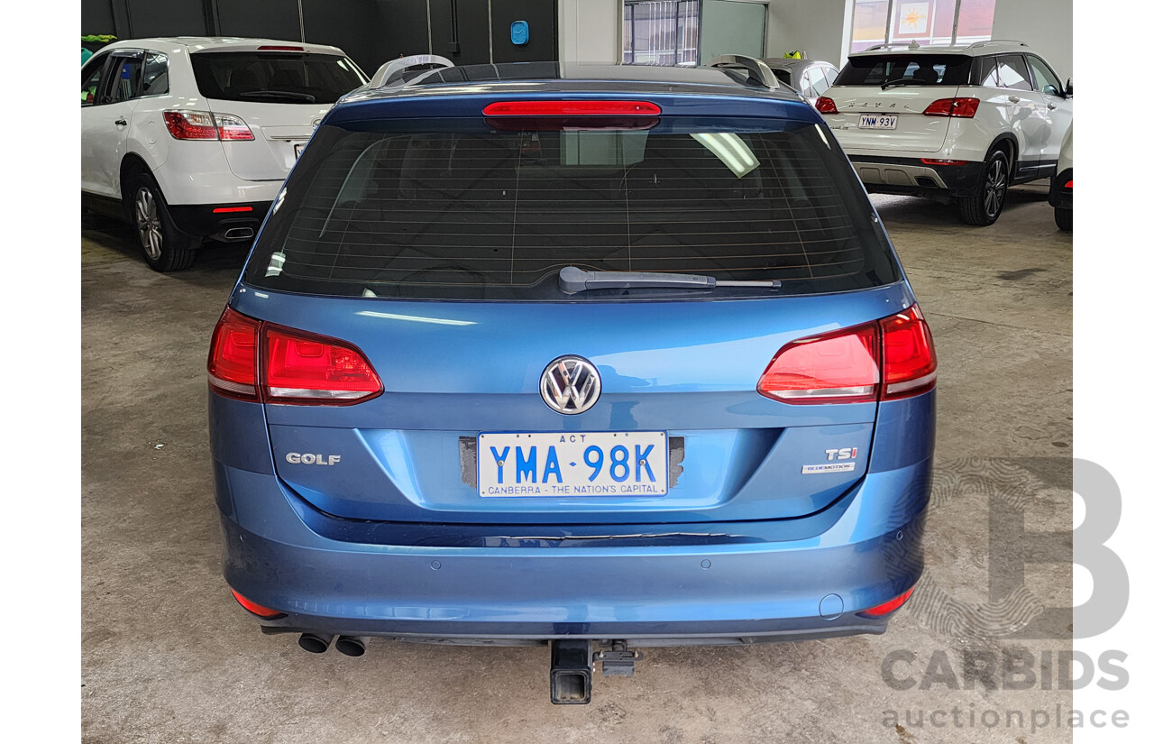 04/2014 Volkswagen Golf 90 TSI Trendline AU 4d Wagon Blue 1.4L