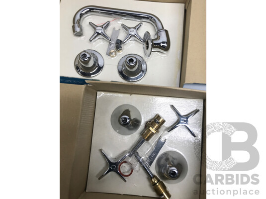 Assorted Caroma Taps Sink and Basin Sets - Lot of 4