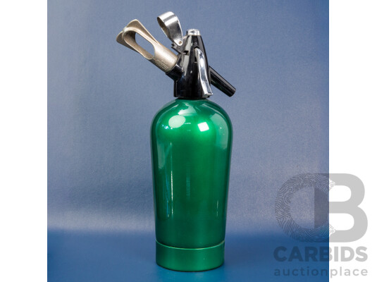 Vintage Apple Green Anodized  Soda Siphon