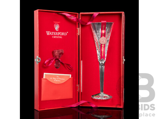 Waterford Crystal the 12 Days of Christmas 'Partridge in a Pear Tree' Boxed Champagne Flute
