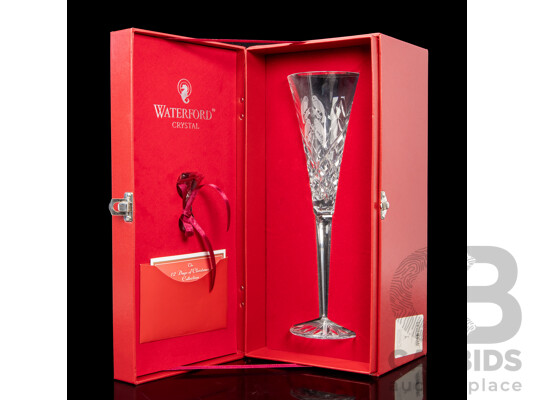 Waterford Crystal the 12 Days of Christmas 'Four Calling Birds' Boxed Champagne Flute