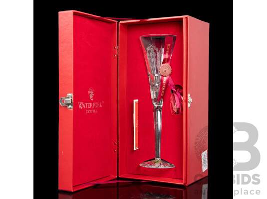Waterford Crystal the 12 Days of Christmas 'Ten Lords A-Leaping' Boxed Champagne Flute