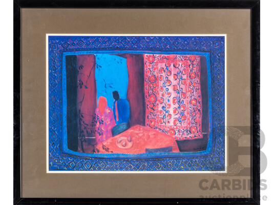Howard Hodgkin & Beckett (20th Century), Old Money & French Window, Pair of Contemporary Colour Prints, 64H x 84W cm (frames) (2)