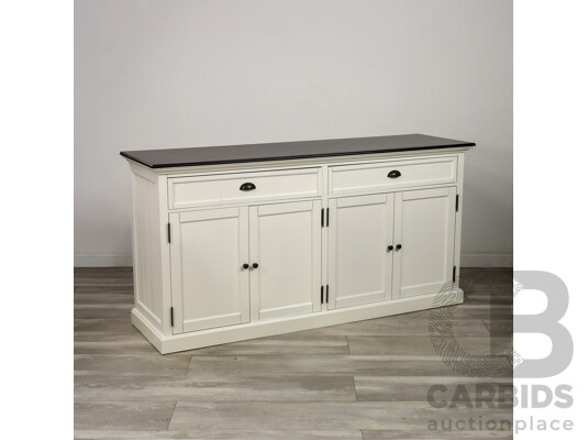 Modern Timber Sideboard with Two Drawers and Four Cabinet Doors