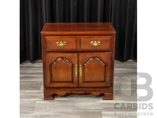Drexel Lexington Mahogany Side Cabinet with Single Drawer and Two Doors