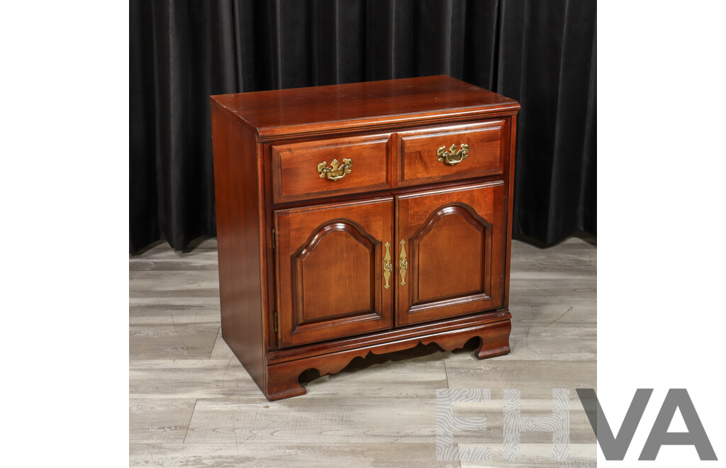 Drexel Lexington Mahogany Side Cabinet with Single Drawer and Two Doors