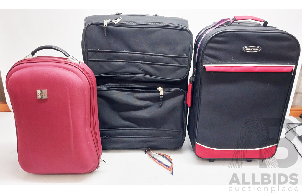 Lot of Three Suit Cases