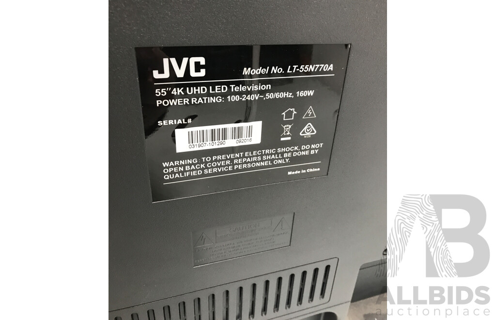 JVC 55 INCH 4K UHD LED Television