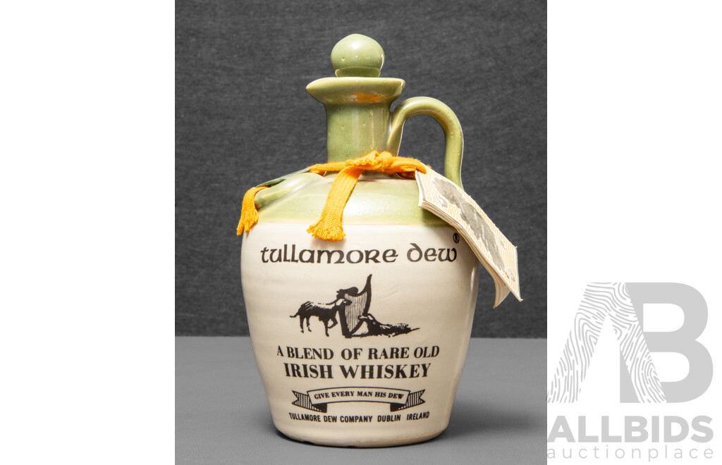 Vintage Tullamore Dew A Blend of Rare Old Irish Whiskey Ceramic Jug