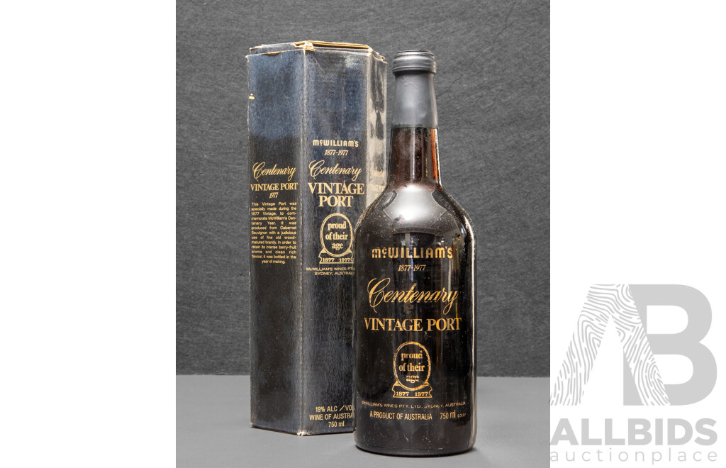 McWilliam’s Centenary Vintage Port 1977 in Presentation Box