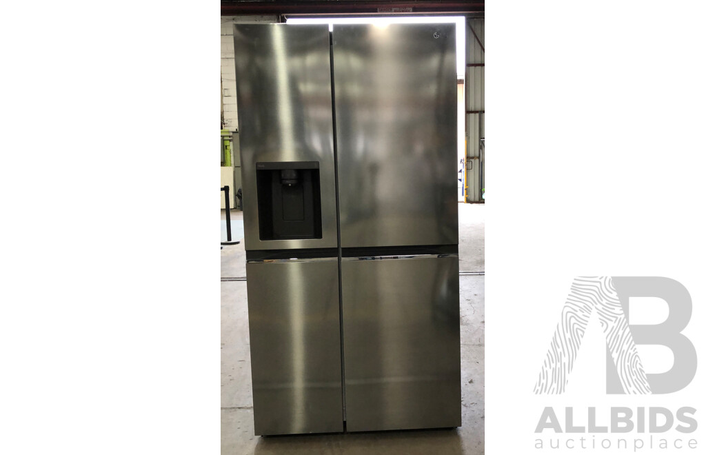 LG 635 Litre Stainless Steel Side by Side Refrigerator with Non Plumed Water and Ice Dispenser
