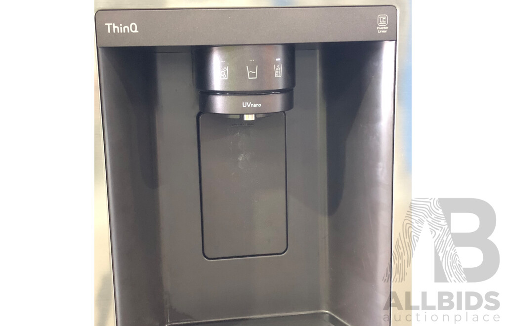 LG 635 Litre Stainless Steel Side by Side Refrigerator with Non Plumed Water and Ice Dispenser