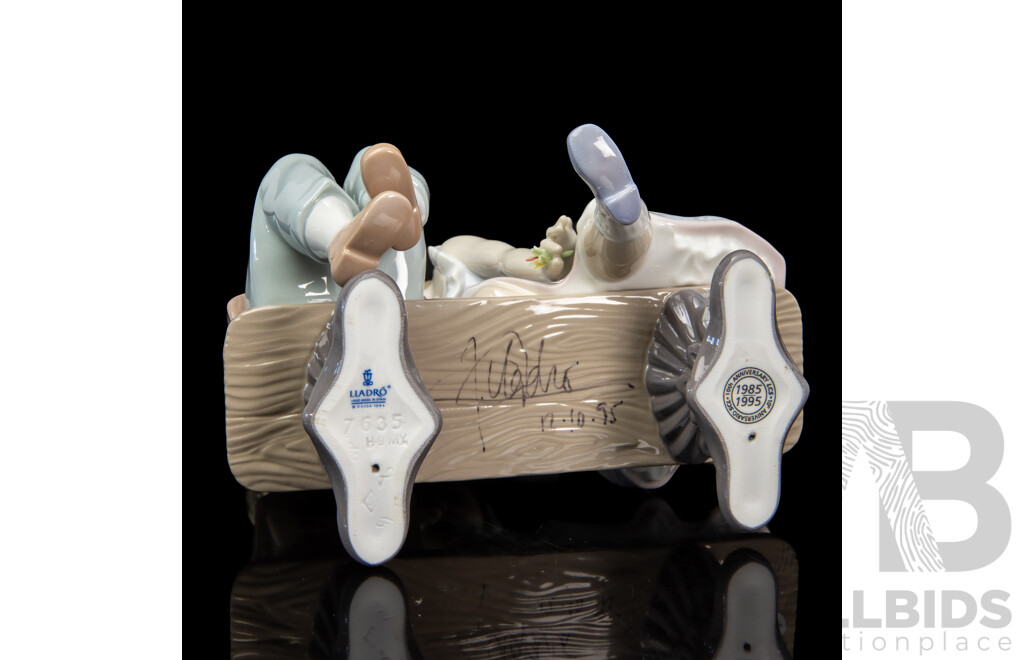 Boxed Lladro 'Ten and Growing' Porcelain Figurative Group