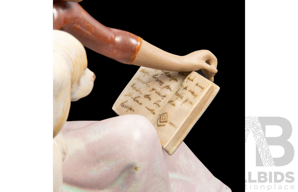 Boxed Vintage Lladro 'A Lesson Shared' Porcelain Figurative Group by Juan Huerta