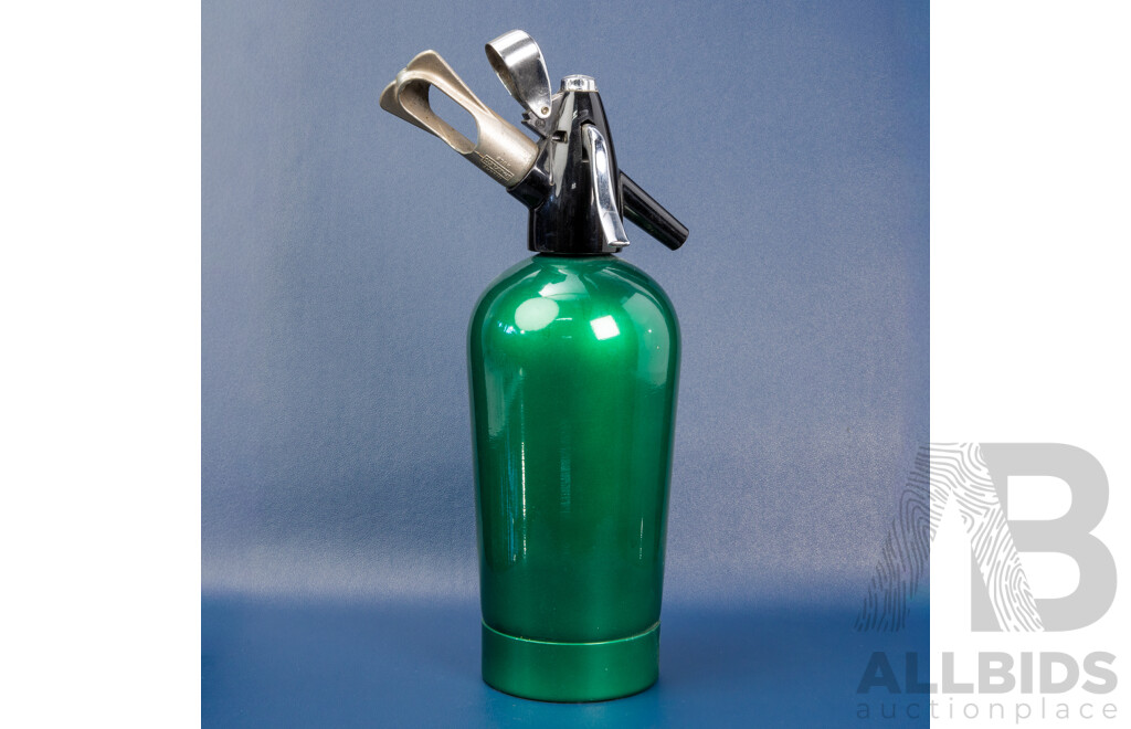 Vintage Apple Green Anodized Soda Siphon