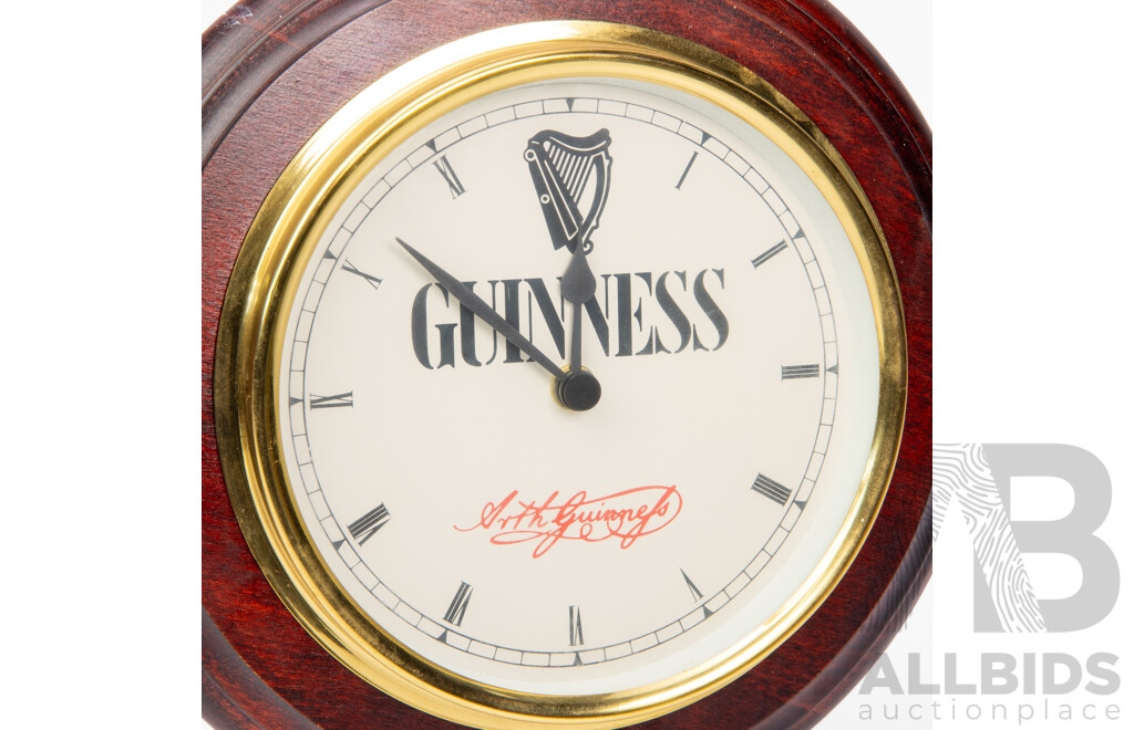 Reproduction Timber Framed Guinness Wall Clock, Made in England