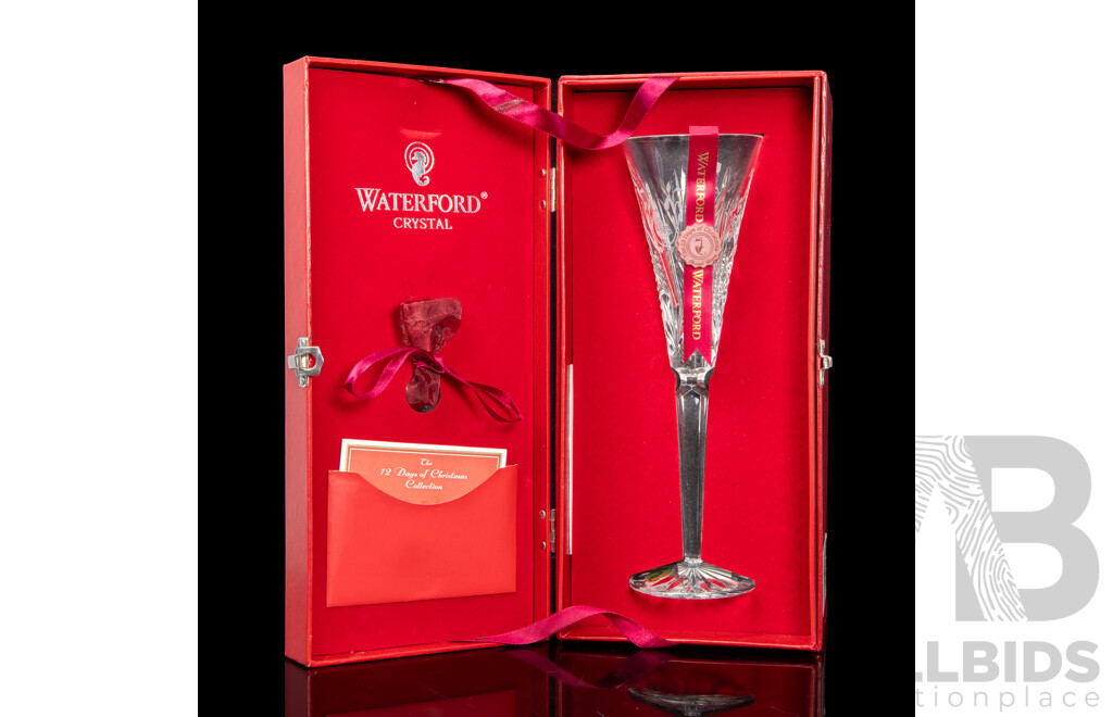 Waterford Crystal the 12 Days of Christmas 'Partridge in a Pear Tree' Boxed Champagne Flute