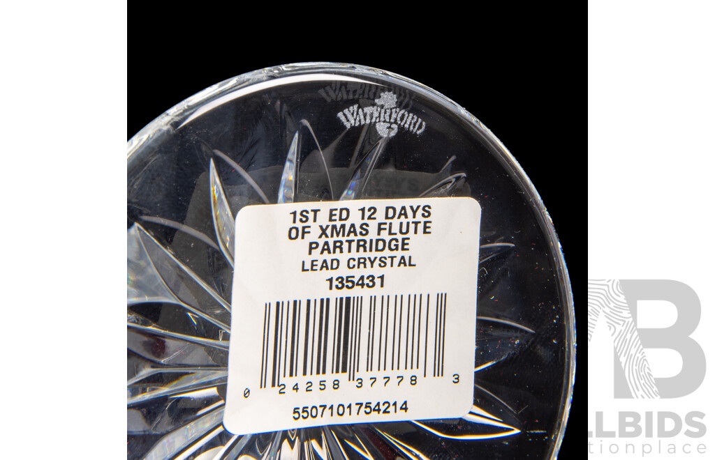 Waterford Crystal the 12 Days of Christmas 'Partridge in a Pear Tree' Boxed Champagne Flute