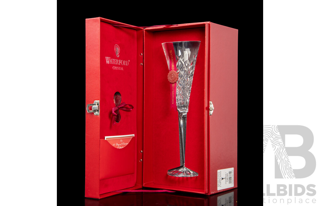 Waterford Crystal the 12 Days of Christmas 'Two Turtle Doves' Boxed Champagne Flute