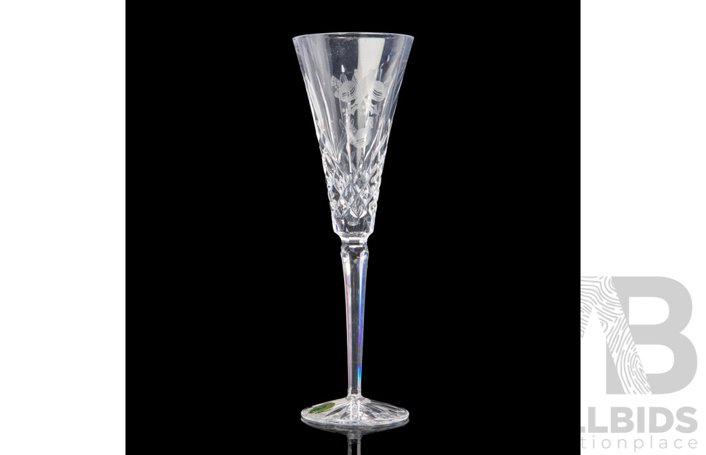 Waterford Crystal the 12 Days of Christmas 'Three French Hens' Boxed Champagne Flute