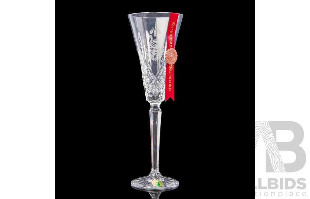 Waterford Crystal the 12 Days of Christmas 'Seven Swans A-Swiming' Boxed Champagne Flute