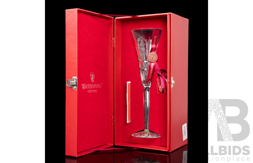 Waterford Crystal the 12 Days of Christmas 'Ten Lords A-Leaping' Boxed Champagne Flute