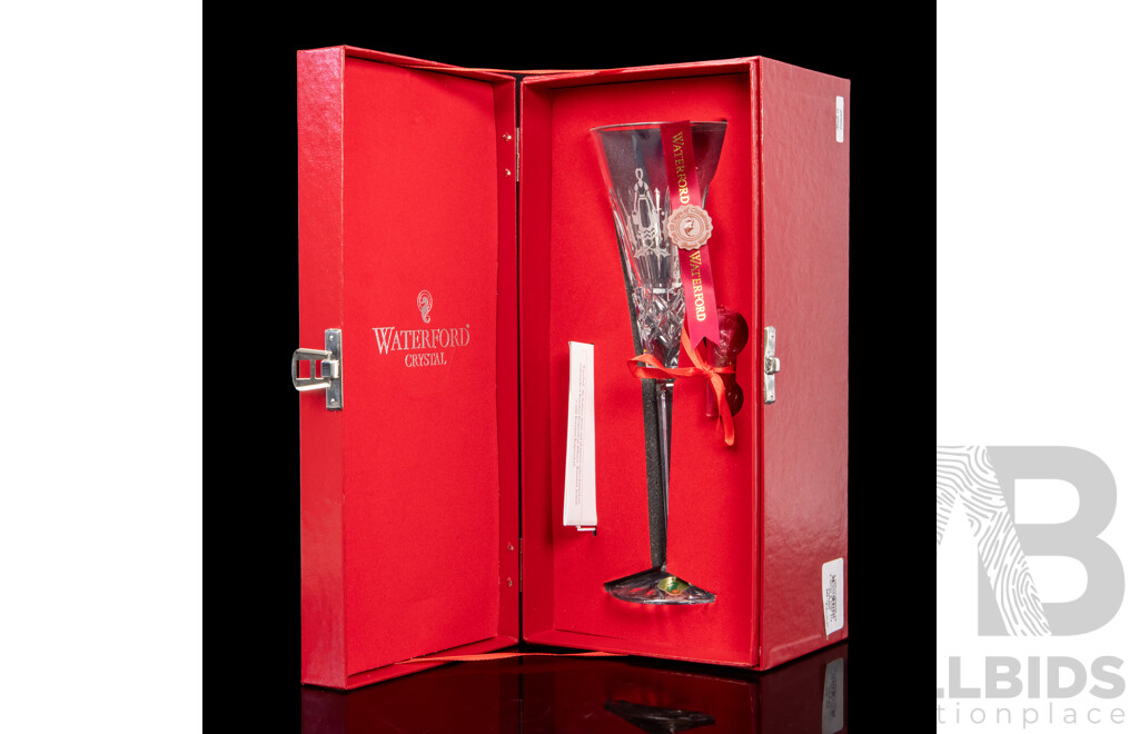 Waterford Crystal the 12 Days of Christmas 'Eight Maids-a-Milking' Boxed Champagne Flute