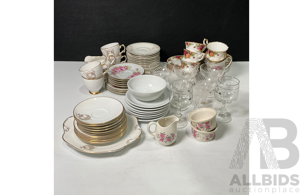 Collection of Tableware Including Royal Doulton, Wedgwood, Royal Tara, Old Country Roses and Noritake