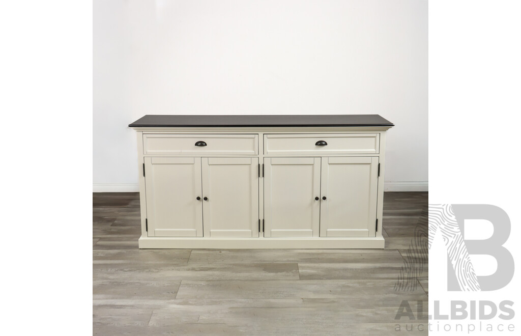 Modern Timber Sideboard with Two Drawers and Four Cabinet Doors